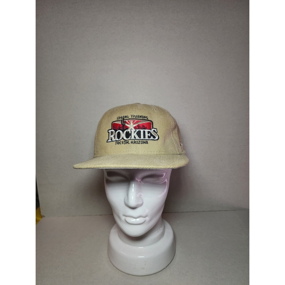 New Era Colorado Rockies Spring Training Tucson Arizona Hat Tan Strapback USA